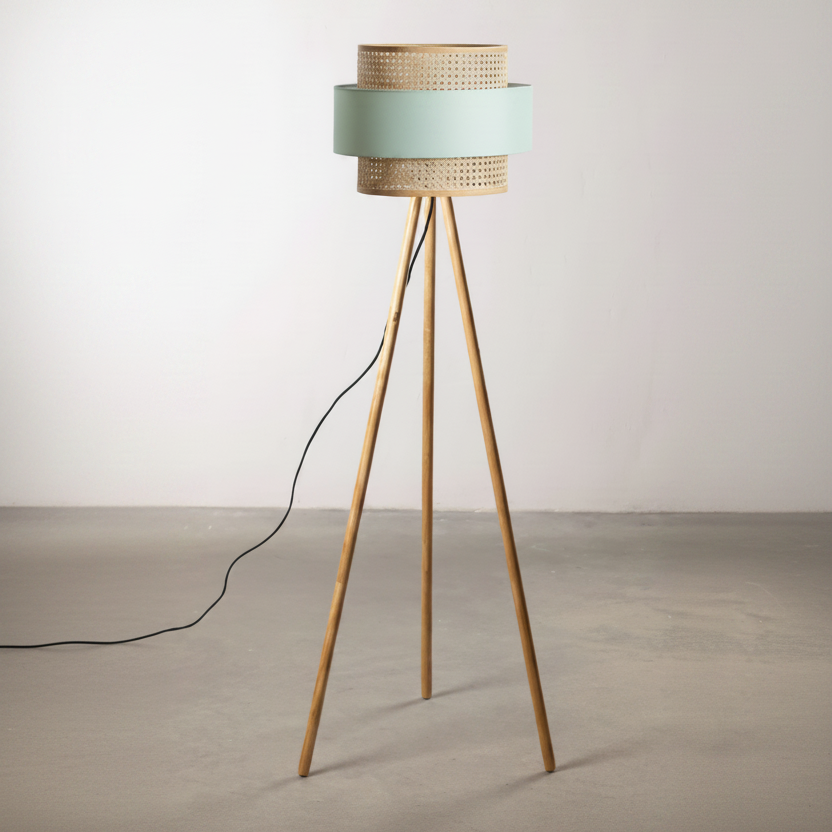 Aidana Handcrafted Rattan Cane Floor Lamp