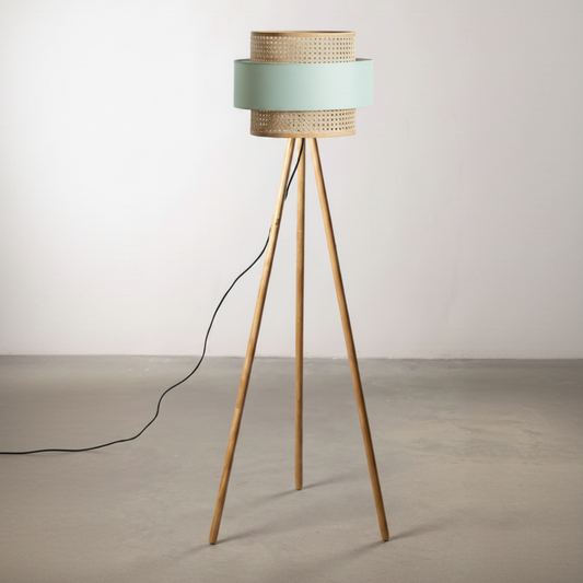 Aidana Handcrafted Rattan Cane Floor Lamp