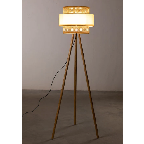 Aidana Handcrafted Rattan Cane Floor Lamp
