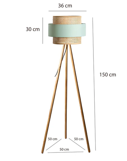 Aidana Handcrafted Rattan Cane Floor Lamp