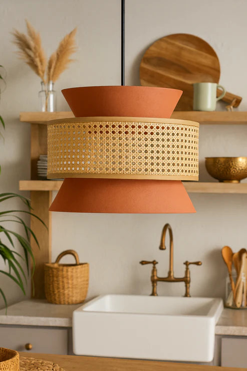 Handcrafted Bamboo Rattan Ceiling Light Aiden