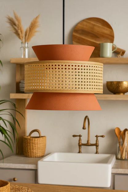 Handcrafted Bamboo Rattan Ceiling Light Aiden