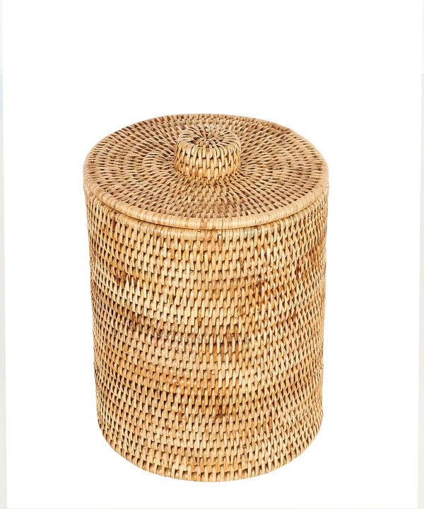 Akanksh Handwoven Rattan Laundry Basket with Lid