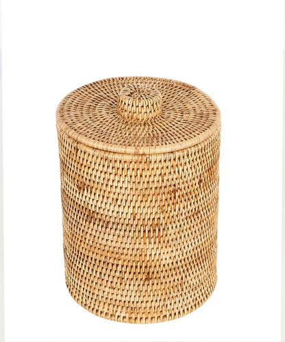Akanksh Handwoven Rattan Laundry Basket with Lid