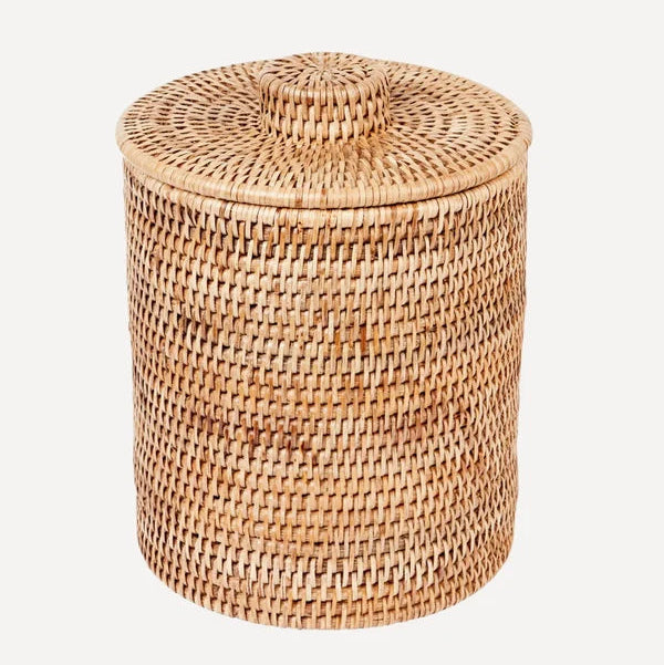 Akanksh Handwoven Rattan Laundry Basket with Lid