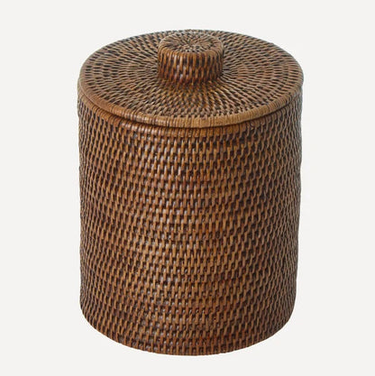 Akanksh Handwoven Rattan Laundry Basket with Lid