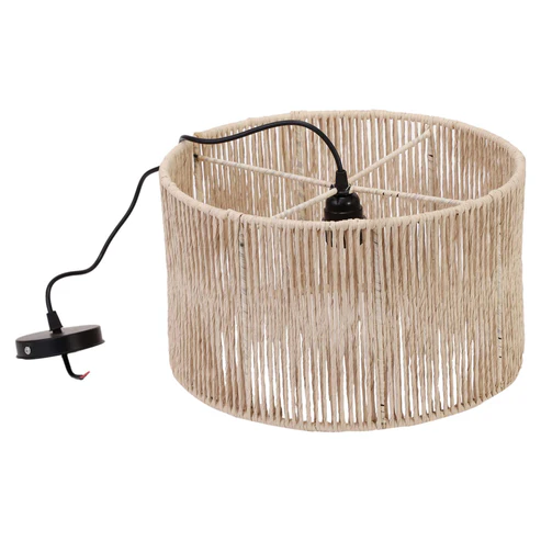 Allure Handcrafted Drum Raffia Pendant Light