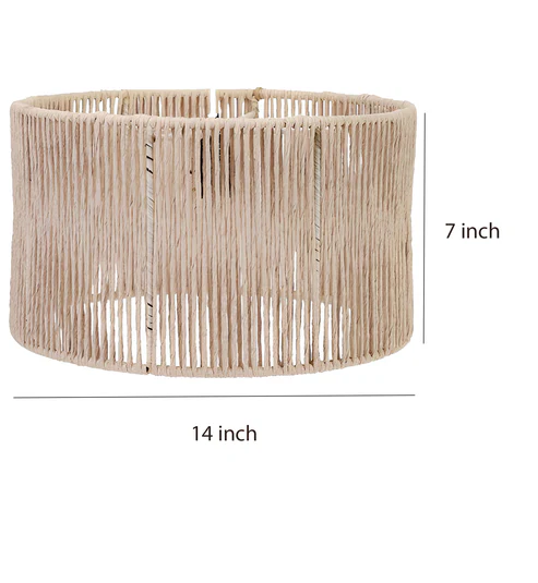 Allure Handcrafted Drum Raffia Pendant Light