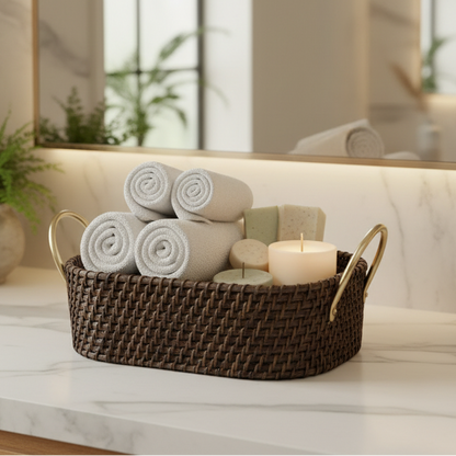 Amara Handwoven Wicker Storage Basket