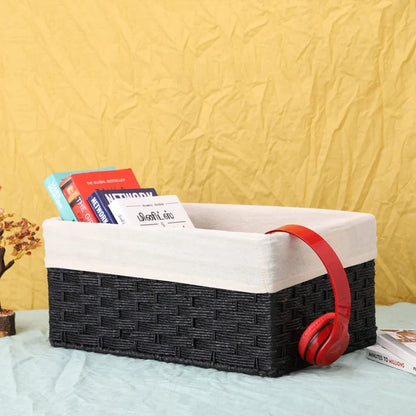 Amita Handwoven Bamboo & Wicker Storage Basket