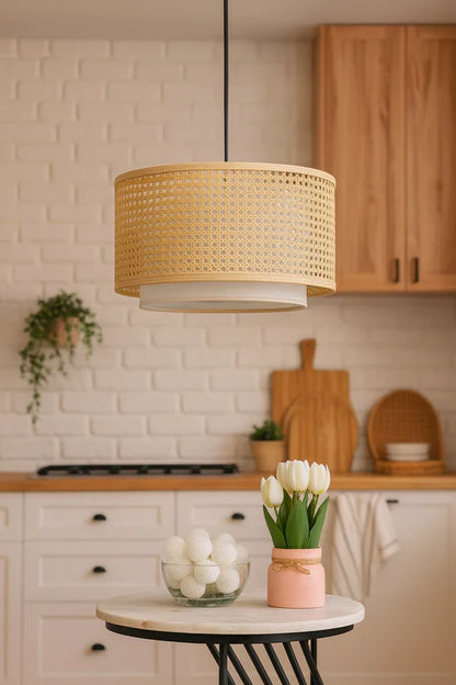 Handcrafted Bamboo Rattan Pendant Light Anahita