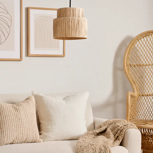 Anaisha Handcrafted Raffia Hanging Light