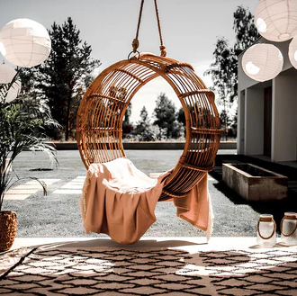 Anaisha Handcrafted Bamboo Cane Swing Chair