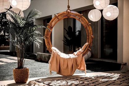 Anaisha Handcrafted Bamboo Cane Swing Chair