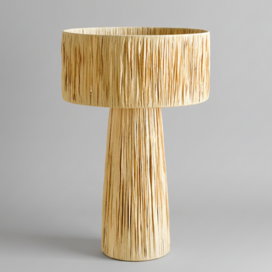 Anaka Handcrafted Grass Fringe Table Lamp