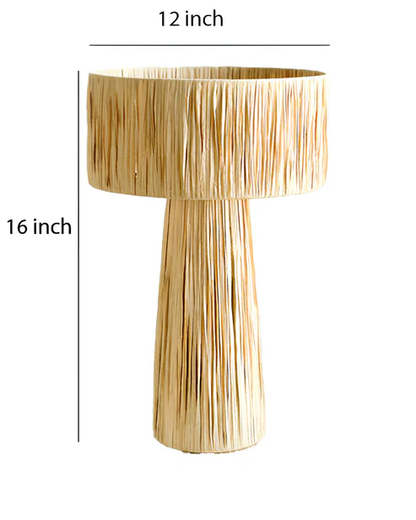 Anaka Handcrafted Grass Fringe Table Lamp