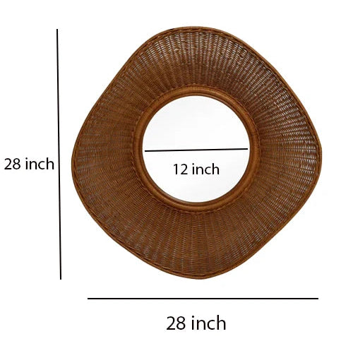 Anala Handcrafted Rattan Wall Mirror