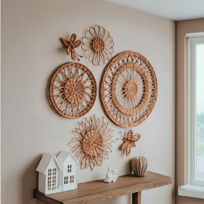 Anala Handcrafted Wicker Wall Art