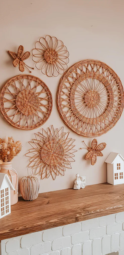 Anala Handcrafted Wicker Wall Art