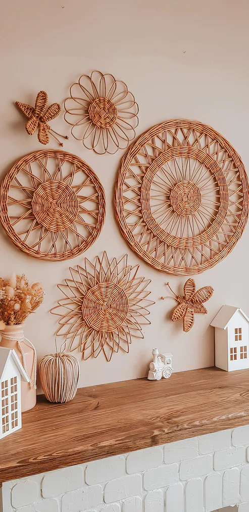 Anala Handcrafted Wicker Wall Art