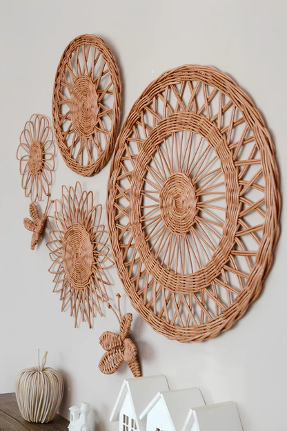 Anala Handcrafted Wicker Wall Art