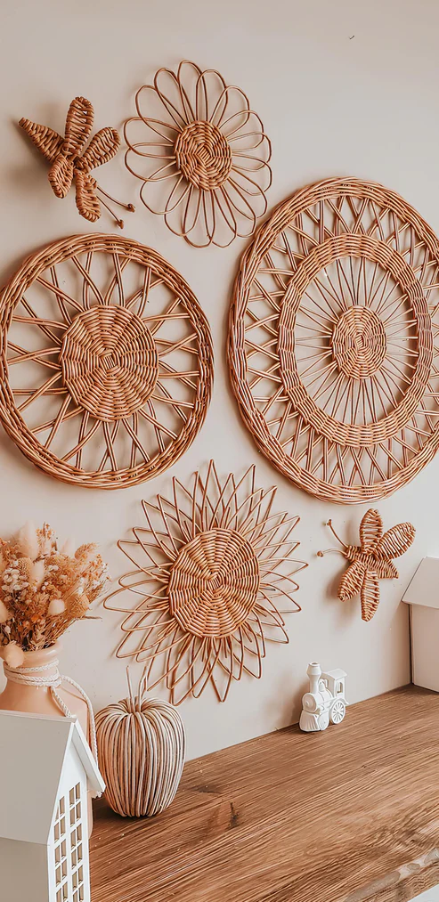 Anala Handcrafted Wicker Wall Art