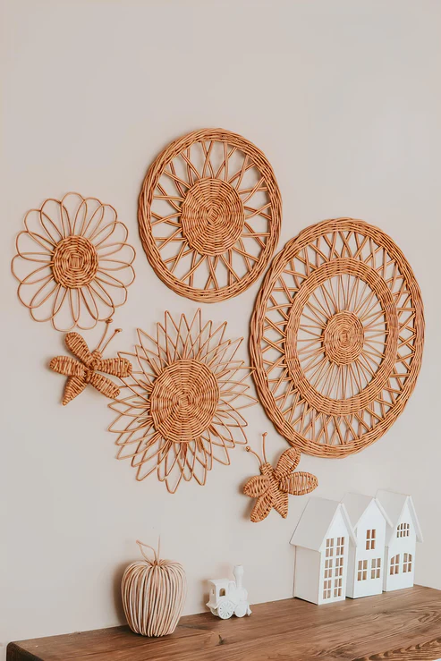 Anala Handcrafted Wicker Wall Art