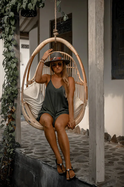 Anala Handcrafted Bamboo Cane Swing Chair
