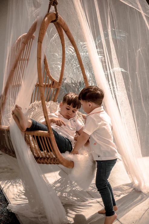 Anala Handcrafted Bamboo Cane Swing Chair