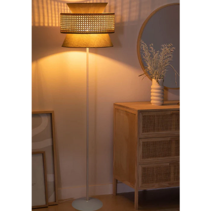 Angelea Handcrafted Rattan Cane Floor Lamp