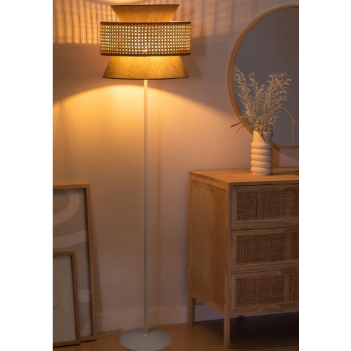 Angelea Handcrafted Rattan Cane Floor Lamp
