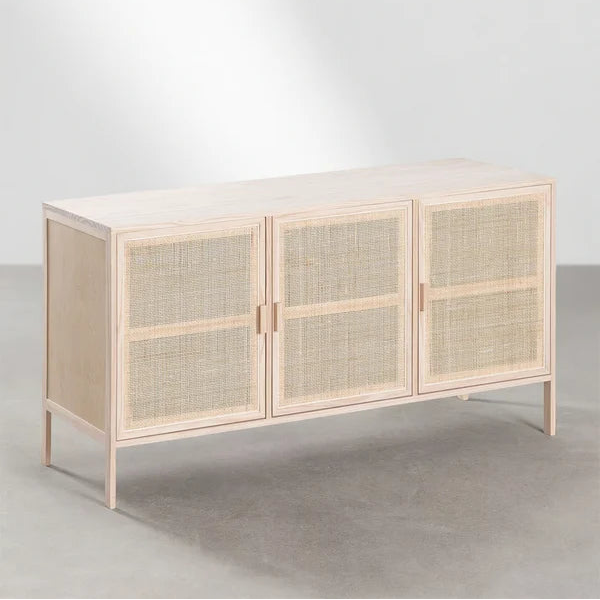 Arjita Rattan Wood Sideboard and Wooden Cabinet