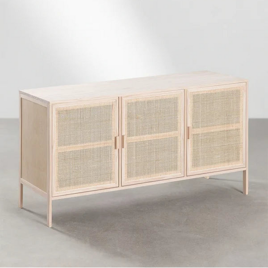 Arjita Rattan Wood Sideboard and Wooden Cabinet