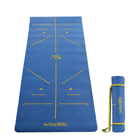 Wifelife True Alignment TPE Yoga Mat - 6mm Midnight Blue