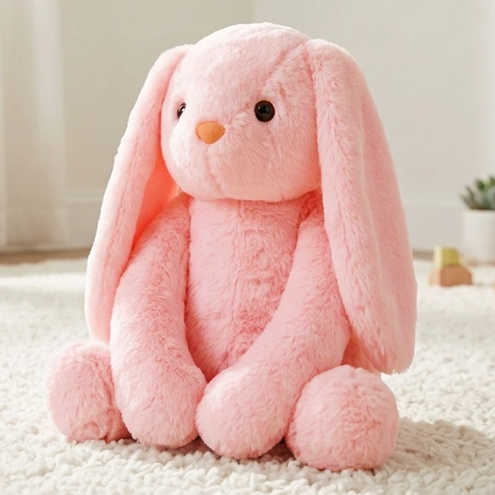 Mirada Long-Eared Pink Bunny Plush Toy – 35cm