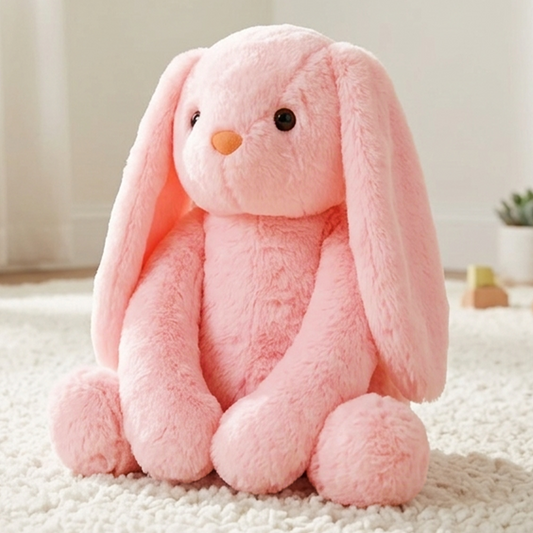 Mirada Long-Eared Pink Bunny Plush Toy – 35cm