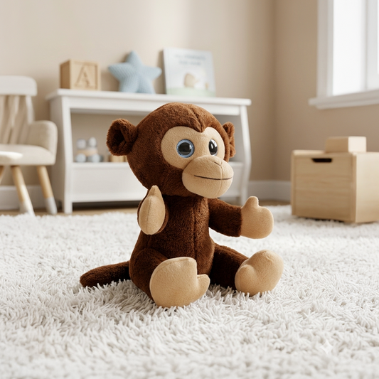 Mirada Glitter Eye Monkey Plush Toy – 25cm