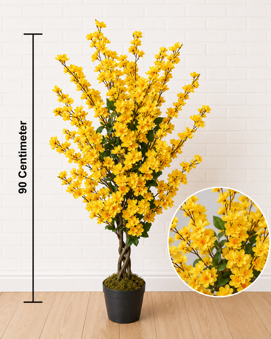 Artificial Winter Sweet Yellow Plant - 35.43″