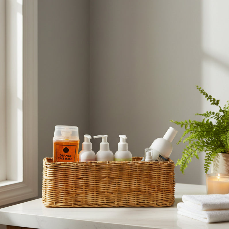 Asha Handwoven Rattan Vanity Tray