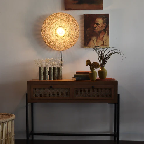 Asmee Handcrafted Jute Wall Lamp