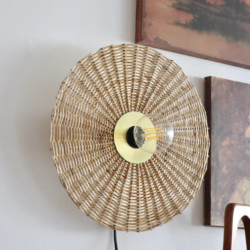 Asmee Handcrafted Jute Wall Lamp