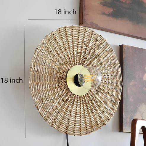 Asmee Handcrafted Jute Wall Lamp