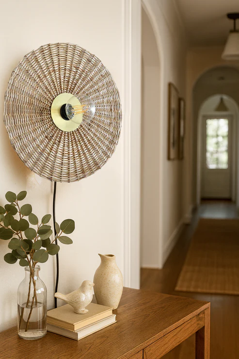 Asmee Handcrafted Jute Wall Lamp