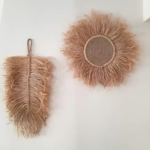 Asmee Handcrafted Wicker Wall Art