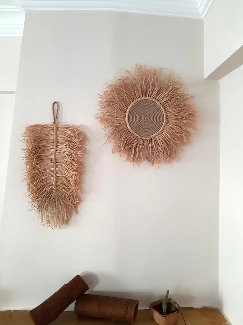 Asmee Handcrafted Wicker Wall Art