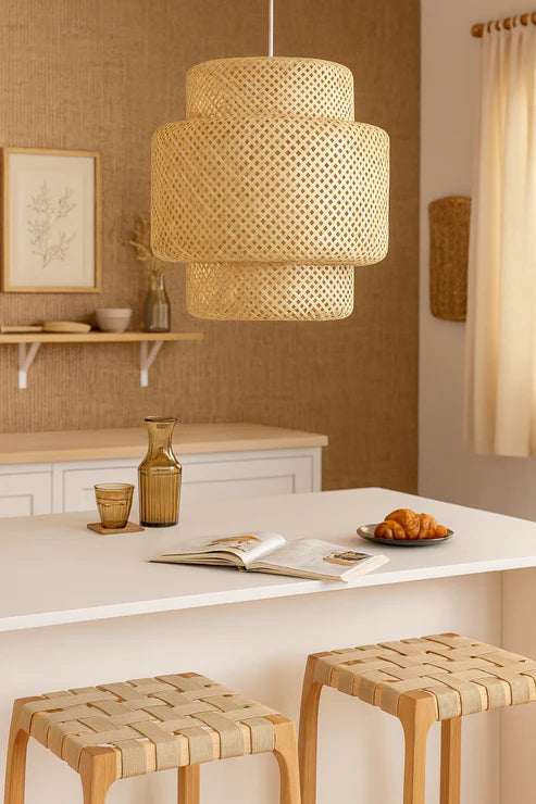 Handcrafted Bamboo Rattan Ceiling Light Aurora