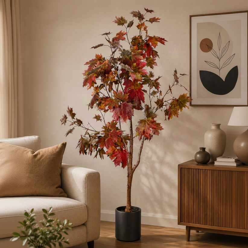 Premium Artificial Autumn Maple Tree 59"