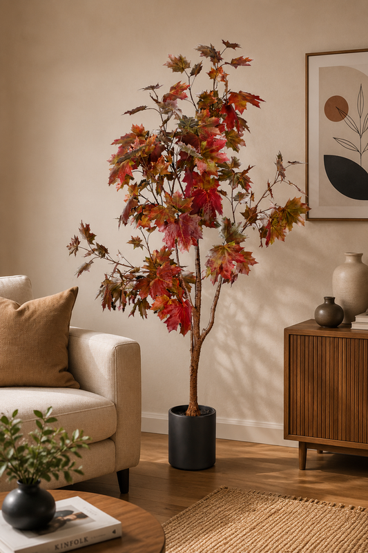 Premium Artificial Autumn Maple Tree 59"