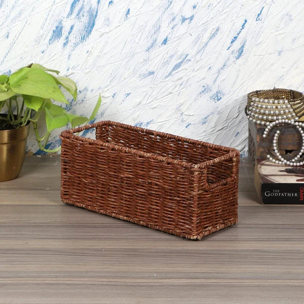 Avani Handwoven Wicker Vanity Tray for Dressing Table