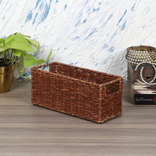 Avani Handwoven Wicker Vanity Tray for Dressing Table
